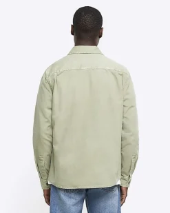 River Island regular fit chest pocket shirt< Shirts
