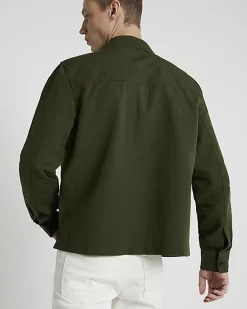 River Island regular fit linen blend smart overshirt< Shirts