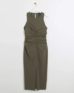 River Island ruched split bodycon midi dress< Dresses