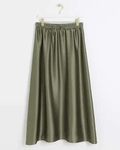 River Island Satin Tie Waist Maxi Skirt< Skirts