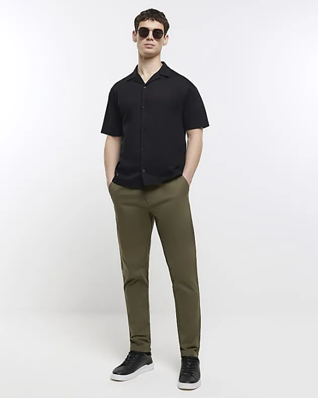 River Island slim fit casual chino trousers< Trousers