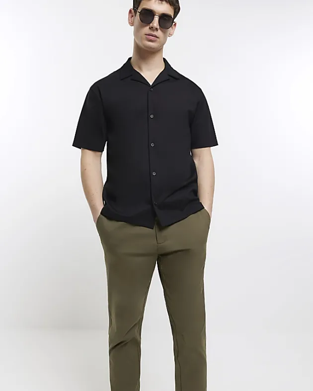 River Island slim fit casual chino trousers< Trousers