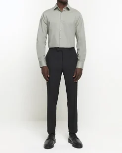 River Island slim fit long sleeve smart shirt< Shirts