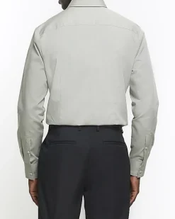 River Island slim fit long sleeve smart shirt< Shirts
