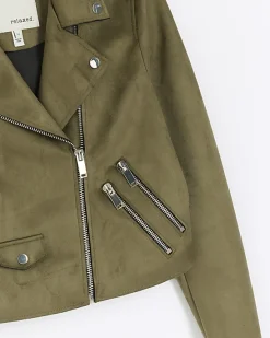 River Island suedette crop biker jacket< Coats & Jackets