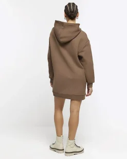 River Island utility hooded sweatshirt mini dress< Dresses
