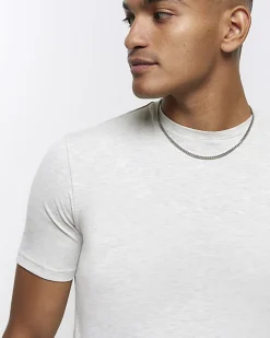 River Island Light muscle fit t-shirt< Essentials