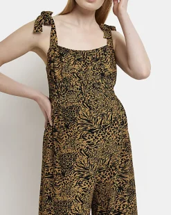River Island Maternity animal print shirred jumpsuit< Jumpsuits & Playsuits