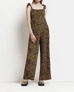 River Island Maternity animal print shirred jumpsuit< Jumpsuits & Playsuits