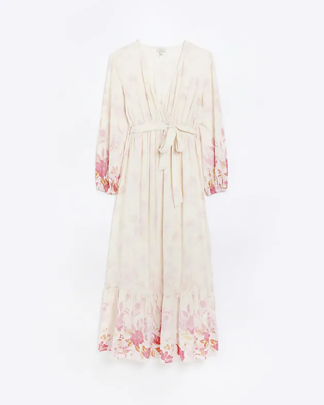 River Island Maternity front wrap floral maxi Dress< Maternity