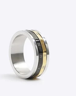 River Island Metal multi steel numeral ring< Jewellery & Watches