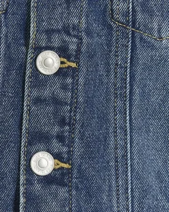 River Island Mini boys hooded denim trucker jacket< 5 - 8 Yrs