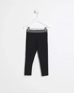 River Island Mini girls heart waistband leggings< 3 - 5 Yrs