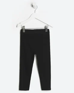 River Island Mini girls plain rib leggings< 3 - 5 Yrs