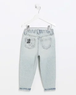 River Island Mini girls graffiti mom jeans< 3 - 5 Yrs