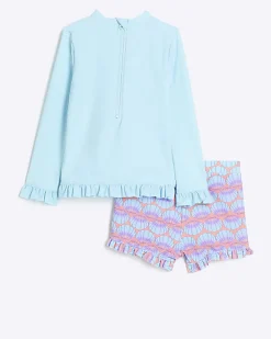 River Island Mini girls sun safe short set< 3 - 5 Yrs