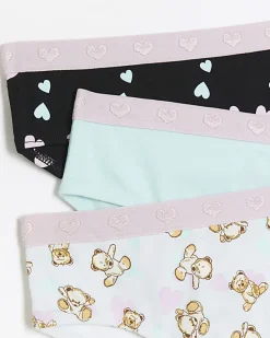 River Island Mini girls teddy bear briefs 6 pack< Tights & Socks