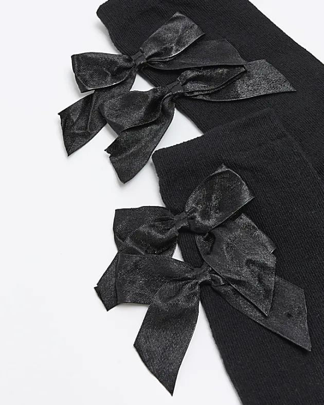 River Island Mini girls bow knee high socks< Tights & Socks