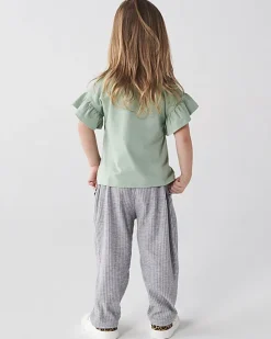 River Island Mini girls rib wide leg joggers< 3 - 5 Yrs