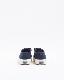River Island Mini girls navy superga velcro shoes< Shoes & Boots
