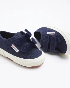 River Island Mini girls navy superga velcro shoes< Shoes & Boots