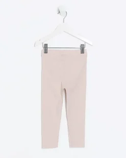 River Island Mini girls plain rib leggings< 3 - 5 Yrs