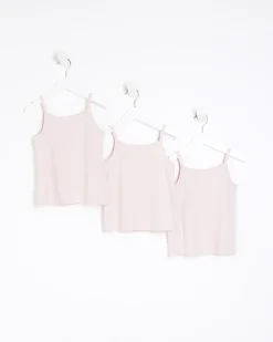 River Island Mini girls vests 3 pack< Tights & Socks