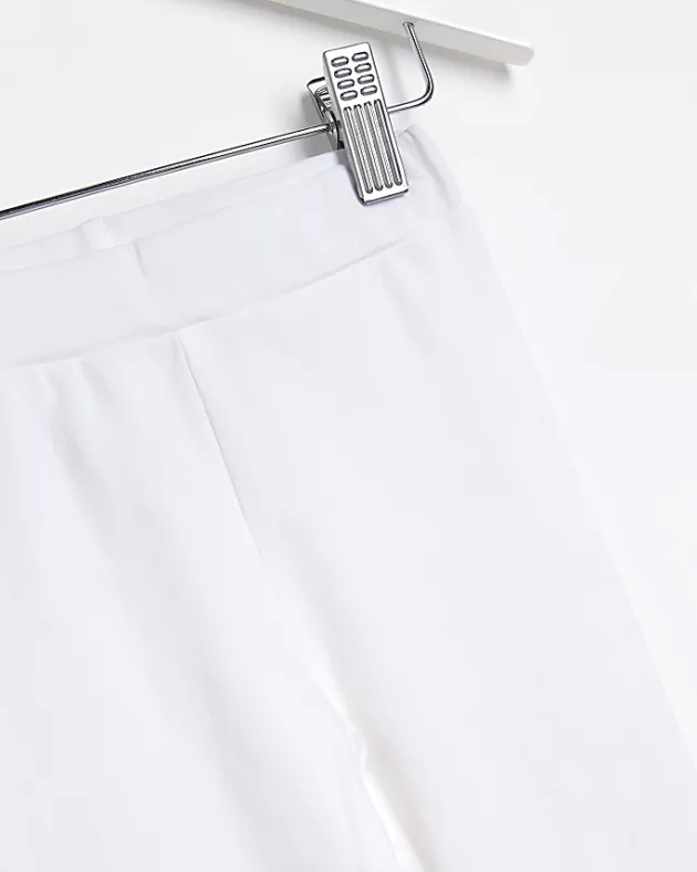River Island Mini Girls Check Bow Hem Leggings< 3 - 5 Yrs