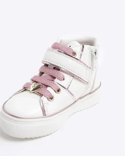 River Island Mini girls graffiti high top trainers< Shoes & Boots