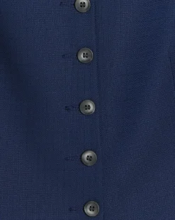 River Island Navy button front waistcoat< Suits & Tailoring
