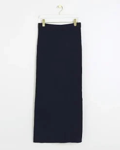 River Island Navy knitted maxi skirt< Skirts