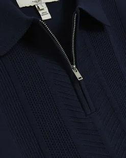 River Island muscle textured knit long sleeve polo< Jumpers & Cardigans
