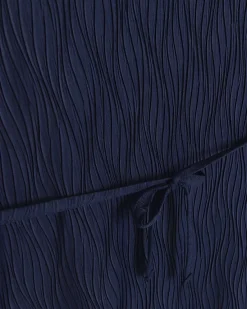 River Island Navy plisse belted bodycon mini dress< Dresses