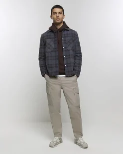 River Island regular fit check overshirt< Shirts