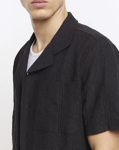 River Island regular fit crochet revere shirt< Shirts