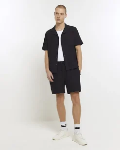 River Island regular fit crochet revere shirt< Shirts