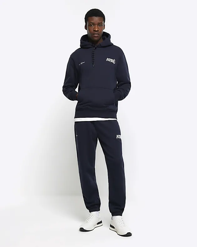 River Island regular fit embossed graphic hoodie< Tracksuits