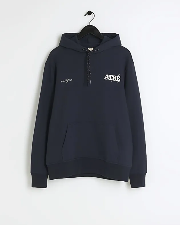 River Island regular fit embossed graphic hoodie< Tracksuits