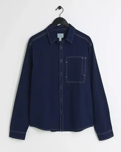 River Island regular fit stitch detail shirt< Shirts