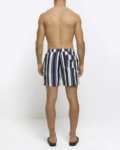 River Island regular fit stripe swim shorts< Shorts