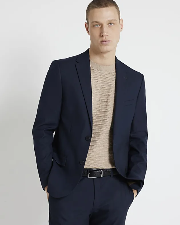 River Island skinny fit twill suit jacket< Suits