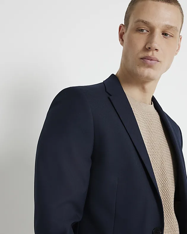 River Island skinny fit twill suit jacket< Suits