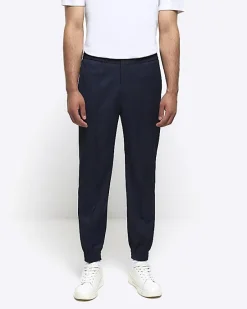 River Island slim fit cuffed smart joggers< Joggers