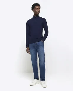 River Island slim fit half zip jumper< Jumpers & Cardigans
