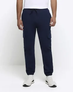 River Island slim fit smart cargo joggers< Tracksuits
