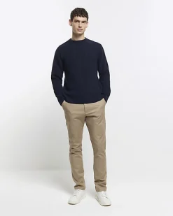 River Island slim fit wool blend crew jumper< Jumpers & Cardigans