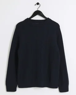 River Island slim fit wool blend crew jumper< Jumpers & Cardigans