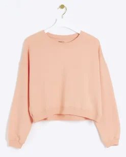 River Island crop plain sweatshirt< Loungewear