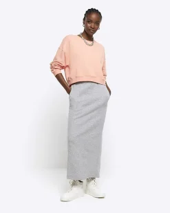 River Island crop plain sweatshirt< Loungewear