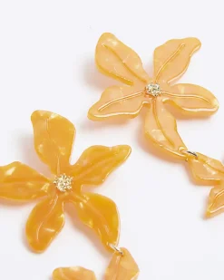 River Island Flower Drop Earrings< Jewellery